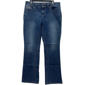 APT 9 Baby Bootcut Jeans Womens 10 Blue Denim Stretch Mid Rise